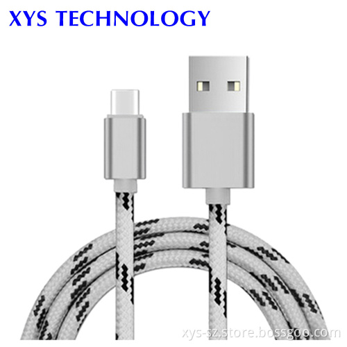 New Arrival Customized Wholesale Braid Type C usb cable, USB Charger Type C Cable